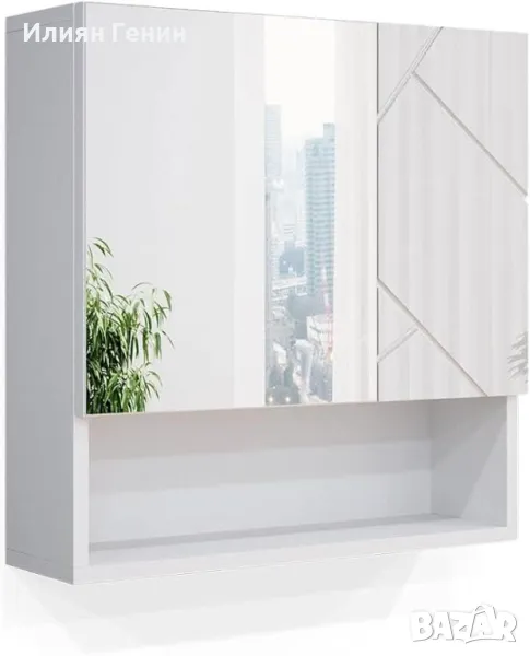Шкаф за баня с огледало, снимка 1