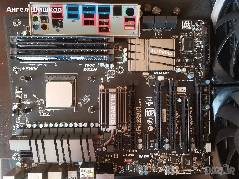 Gigabyte GA-990XA-UD3 + AMD FX-8350 4000MHz 4200MHz(turbo) + 16GB DDR3 1600MHz + Corsair H110 280mm, снимка 1