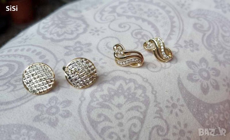 Нови Обеци иматация на злато, снимка 1