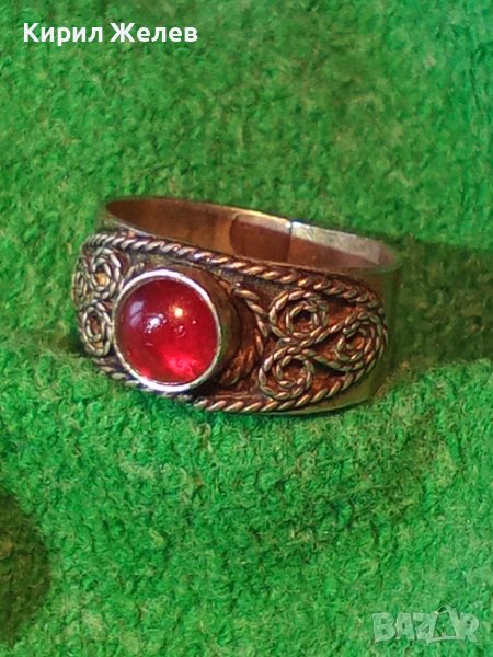 ПОСРЕБРЕН или СРЕБЪРЕН с ФИЛИГРАННИ ОРНАМЕНТИ СТАРИНЕН СКЪПОЦЕНЕН ПРЪСТЕН 2173, снимка 1