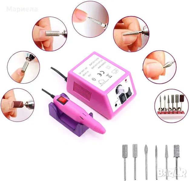 Електрическа пила за маникюр и педикюр / JIASHENG 20000 RPM PRO, снимка 1