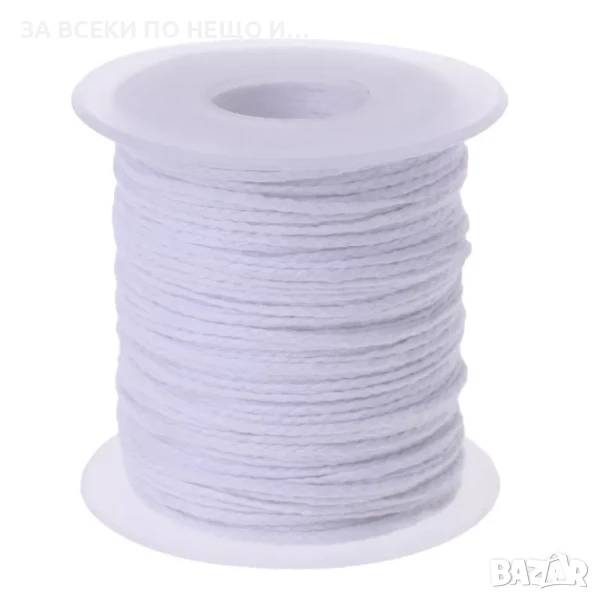 61 м/ролка Памучен фитил за свещи, снимка 1