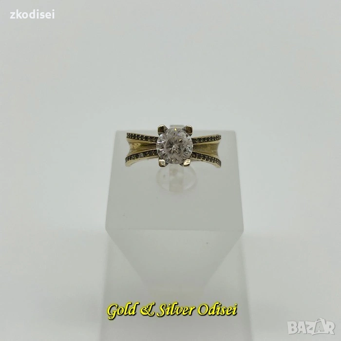 ЗЛАТЕН ПРЪСТЕН 3,2ГР. РАЗМЕР:55 14КР. ПРОБА:585 МОДЕЛ:4933-1, снимка 1