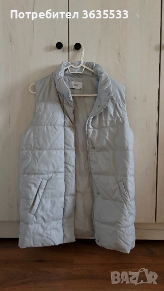 Светлосин дълъг елек, снимка 1