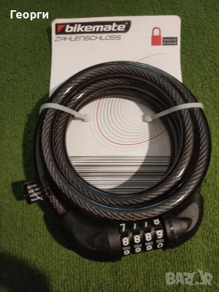 Заключващ стоманен кабел за велосипеди , снимка 1