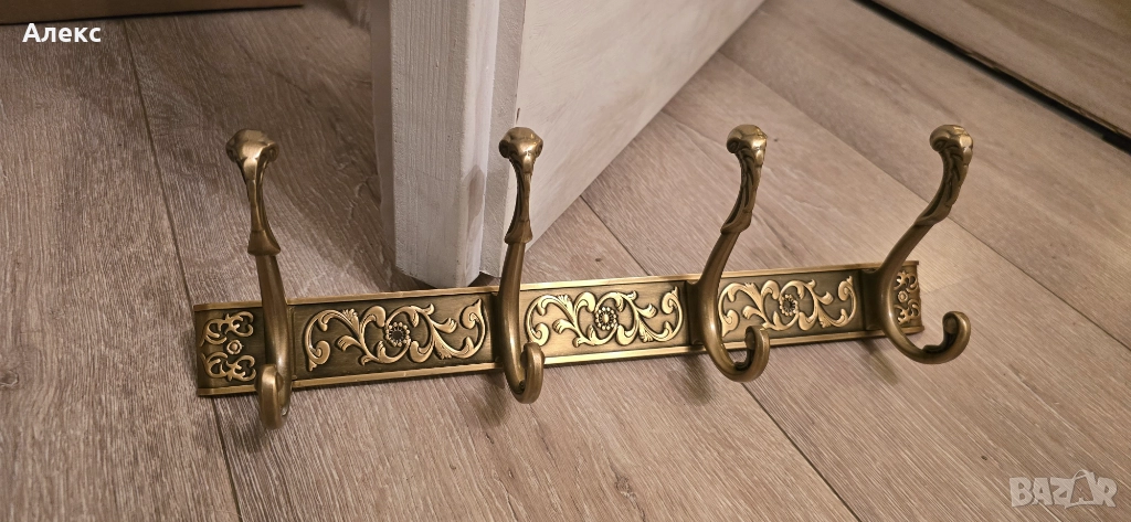 Алуминиева закачалка в бароков стил, 39см, снимка 1