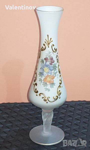 Старинна стъклена ваза , снимка 1