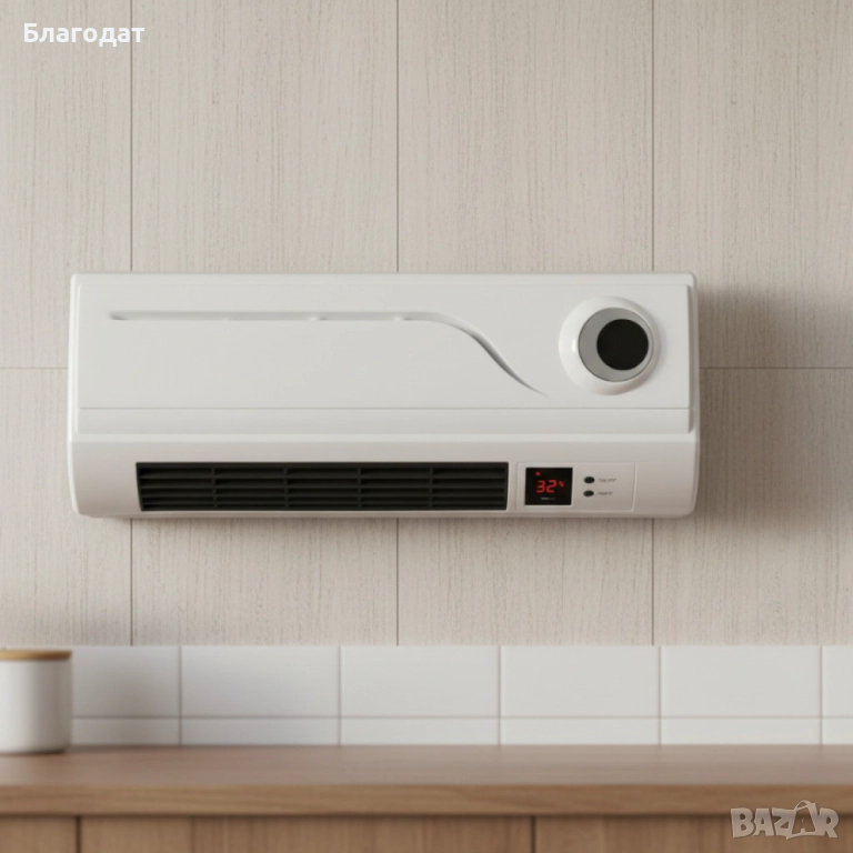 Отоплителна печка за стена Rosberg R51973A – 2000W, дистанционно управление и LED дисплей, снимка 1