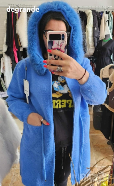 Синя Кашмирена Жилетка, снимка 1