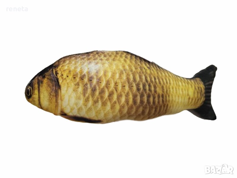 Играчка Риба, Плюшена, Кафяво/Жълто, 29 см, снимка 1
