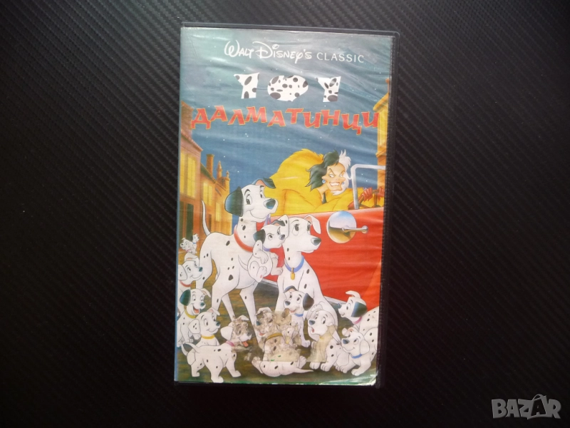 101 далматинци VHS филм класика Дисни кучета Крюела Де Вил палто кожи приключения, снимка 1