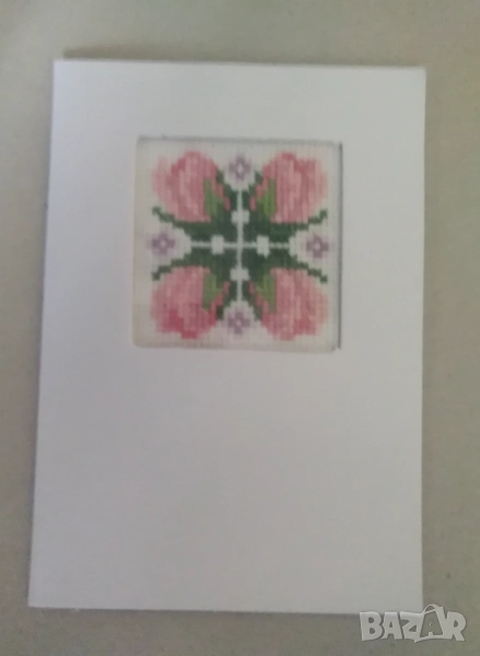 Бродирана картичка с плик 10/15, снимка 1