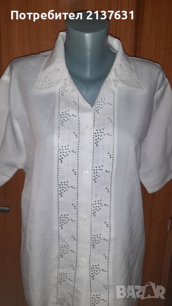 ДАМСКИ БЕЛИ БЛУЗИ Размер XL , снимка 1
