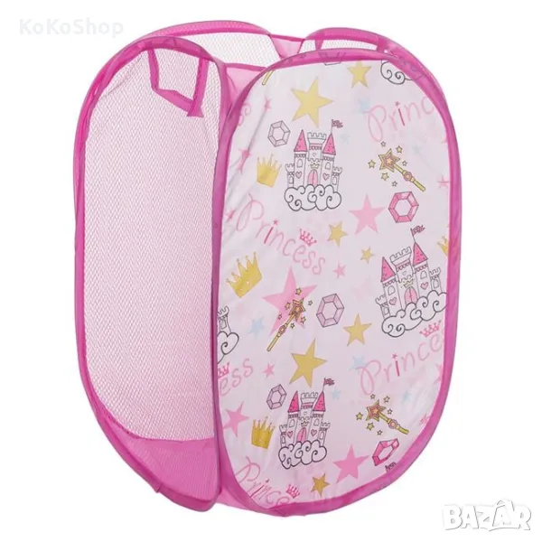 Кош за играчки-36x58 см./розов кош за играчки/органайзер за играчки, снимка 1