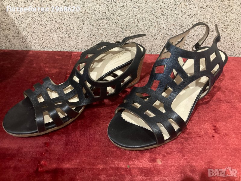 Дамски естествена кожа сандали 39 номер, снимка 1