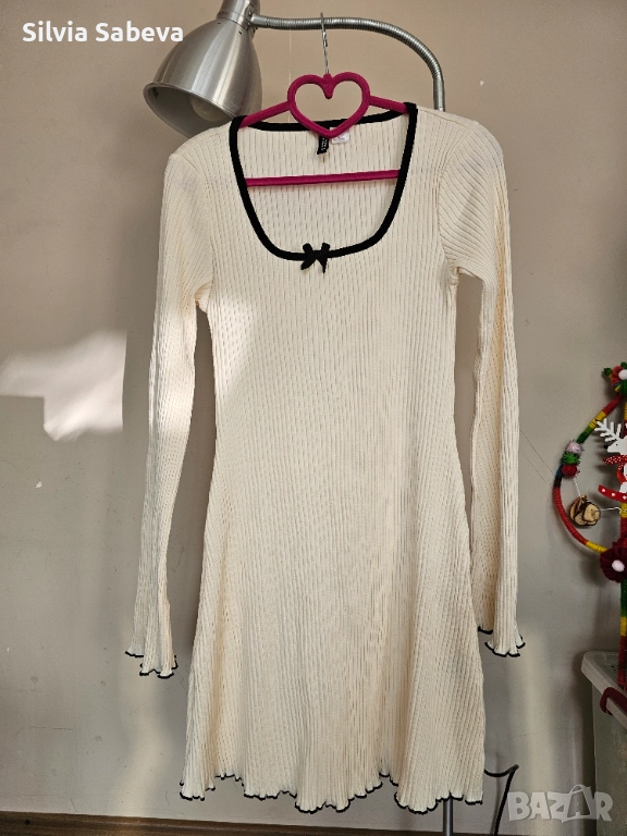 Рокля в екрю H&M , размер М, снимка 1