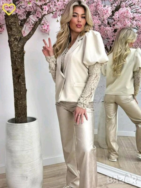 сако с плетени ръкави , снимка 1