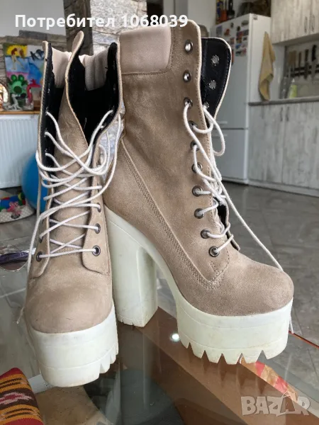 Боти естествен велур, снимка 1