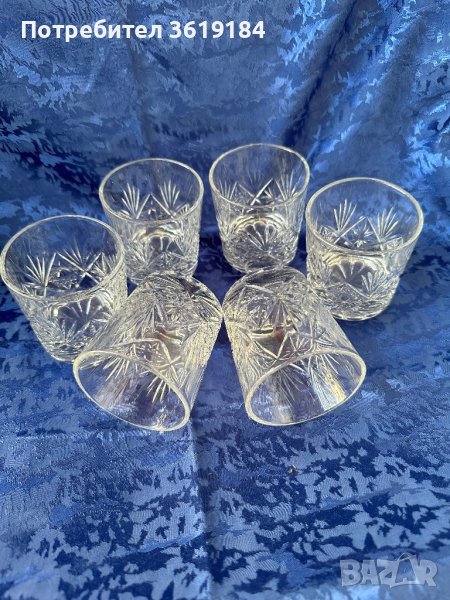 Чешки кристални чаши за ракия, снимка 1