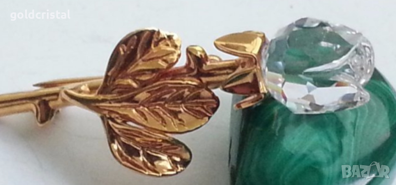 красива брошка роза сваровски, снимка 1
