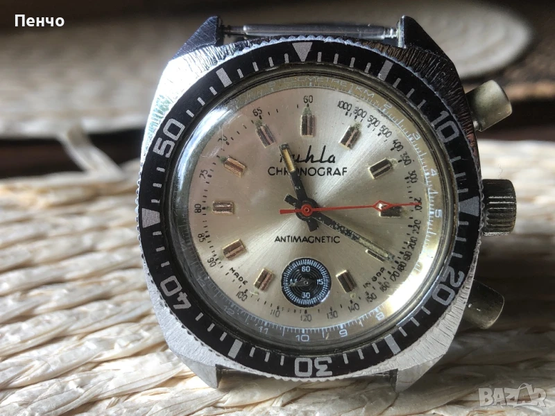 стар ръчен "Ruhla" CHRONOGRAF - MADE IN GDR, снимка 1