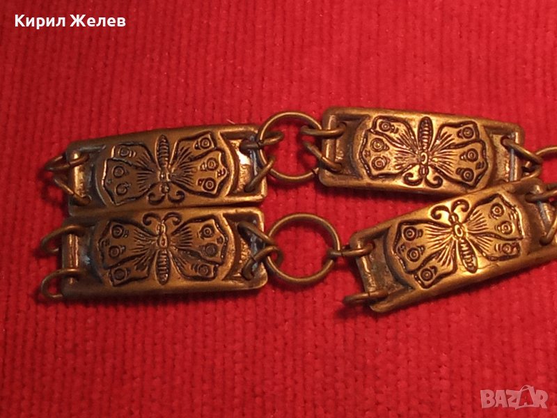 ВИНТИДЖ БРОНЗОВА ГРИВНА с ПЕПЕРУДИ 15358, снимка 1