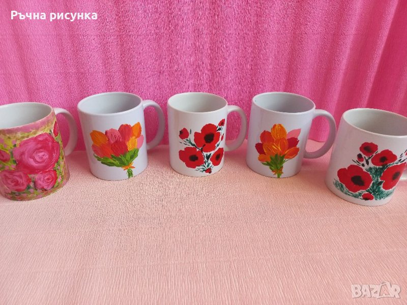 Ръчно рисувани чаши , снимка 1