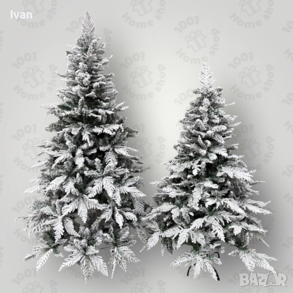 Коледна елха заснежена с 3D върхове, снимка 1