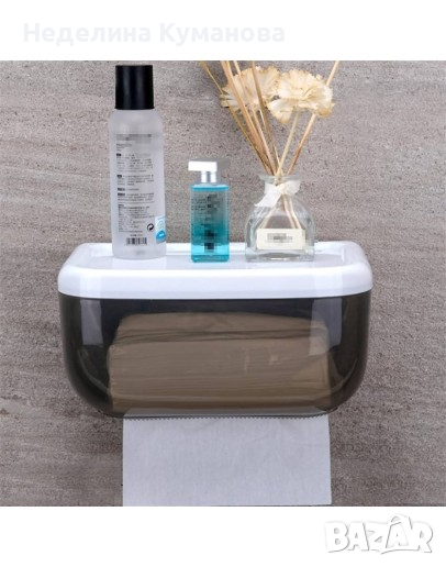 ❌ ВОДОУСТОЙЧИВА ПОСТАВКА ЗА ТОАЛЕТНА ХАРТИЯ С ПОСТАВКА ЗА ТЕЛЕФОН, снимка 1