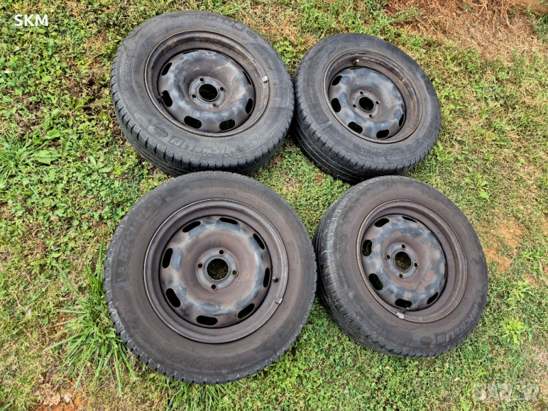 Пежо цитроен рено джанти 4х108 летни гуми мишелин 195/65/15 djanti pejo peugeot citroen reno dacia, снимка 1