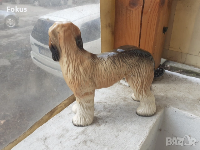Порцеланова статуетка фигура куче хрътка маркировка порцелан, снимка 4 - Антикварни и старинни предмети - 53436236