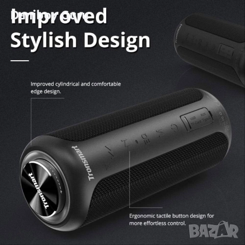 Tronsmart T6 Plus Upgraded, ултра премиум 40W Bluetooth високоговорител, силен 360 HD съраунд звук, , снимка 2 - Bluetooth тонколони - 52747352