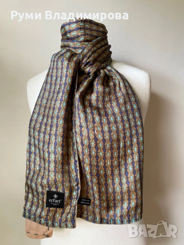 Раиран шал от 100 % коприна, Erfurt, снимка 2 - Шалове - 53615219