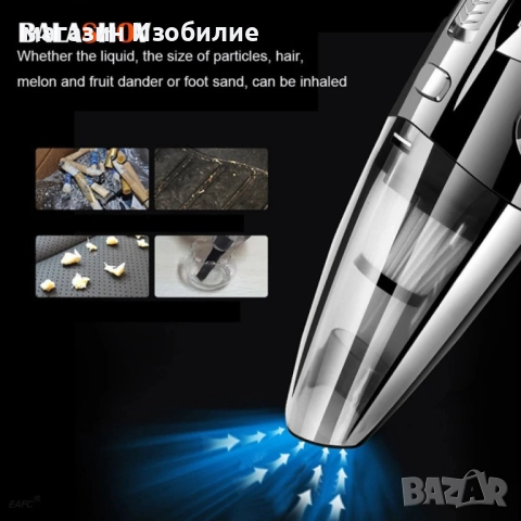 Ръчна безжична акумулаторна прахосмукачка с мощен вакуум и бързо зареждане, снимка 7 - Прахосмукачки - 52302401