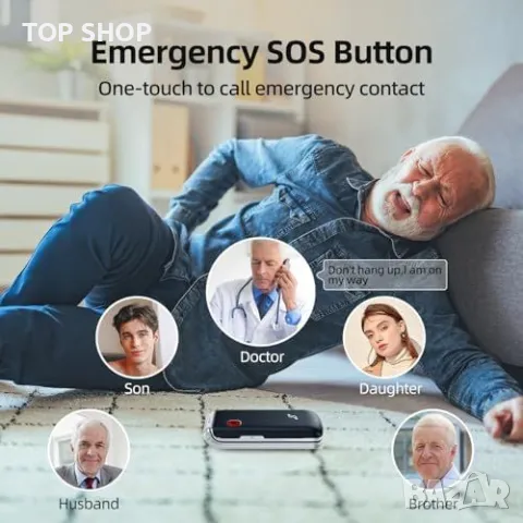 Нов Сгъваем GSM за възрастни, лесен за употреба с SOS бутон Отключен за всички оператори, снимка 2 - Motorola - 49956876