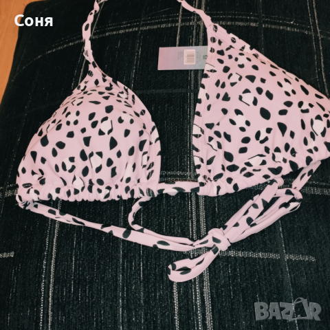 Бански костюм от две части в нежно розово и черно, снимка 6 - Бански костюми - 44810055