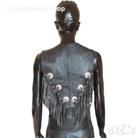 📌 5263 Hundertmark Дамски кожен елек | Рокерия | Размер M | 50 лв., снимка 3 - Аксесоари и консумативи - 50888823