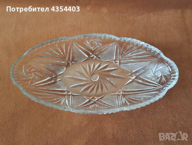 Кристална фруктиера от 80-те години , снимка 2 - Антикварни и старинни предмети - 49033677