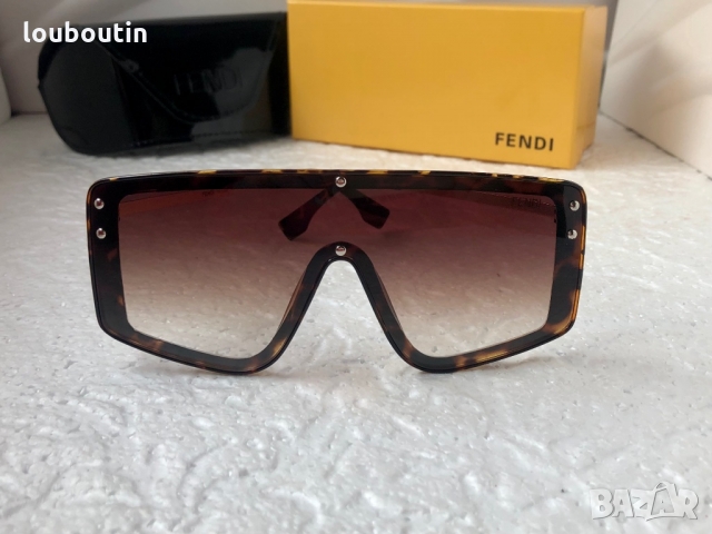 Fendi 2022 дамски слънчеви очила маска с лого, снимка 3 - Слънчеви и диоптрични очила - 36093033