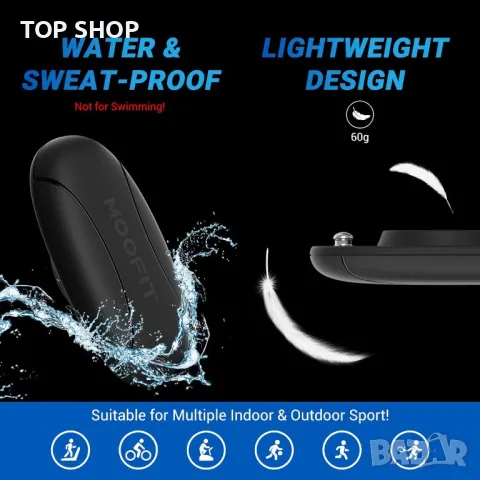 Спортен монитор за сърдечен ритъм Moofit HR8 Heart Rate Monitor , снимка 2 - Спортна екипировка - 48774483