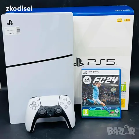 Конзола SONY - PS5 SLIM с 1бр. джойстик и 1бр. игра