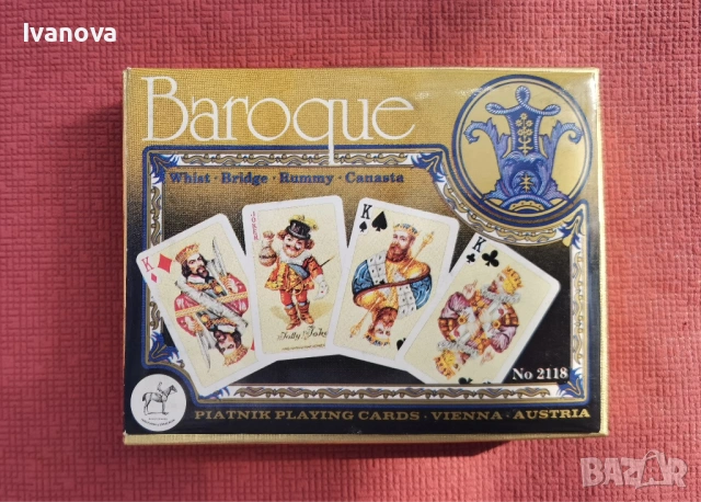 Piatnik Baroque комплект карти, колекционерски , снимка 2 - Карти за игра - 53692587