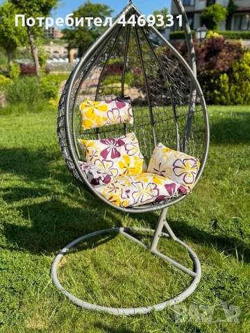 Градинска люлка,ратанова люлка,гнездо,висяща люлка, снимка 4 - Градински мебели, декорация  - 50267123