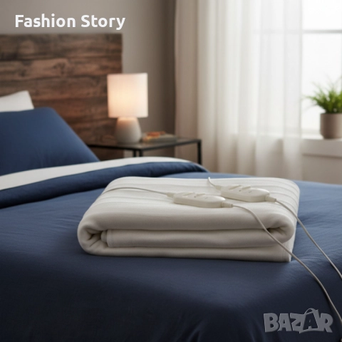 Електрическо двойно одеяло Rosberg RS8510AD – 160×140 см, 2×60W, LED индикатор, снимка 2 - Олекотени завивки и одеяла - 51842882