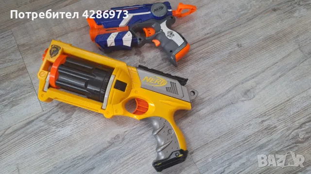 Два бластера Nerf  с меки стрели, снимка 2 - Други - 48698754