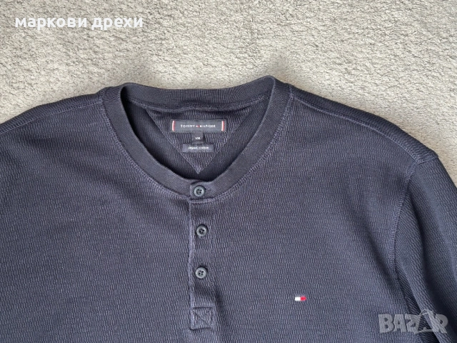 TOMMY JEANS  REGULAR WAFFLE HENLEY LONG-SLEEVED TEE XXL, снимка 3 - Блузи - 52737948