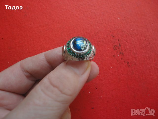 Страхотен пръстен камък и емайл , снимка 6 - Пръстени - 41633825