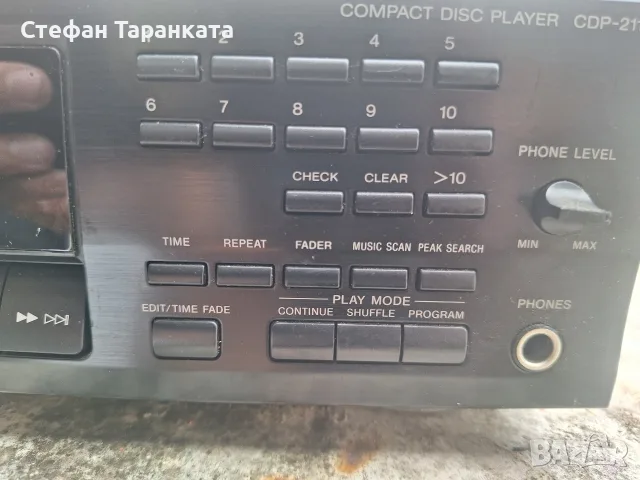 CD pleyar SONY CDP-211, снимка 4 - Аудиосистеми - 55744843