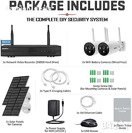 Нова Безжична система охранителни камери слънчеви батерии Рекордер, снимка 9 - Други - 41926988