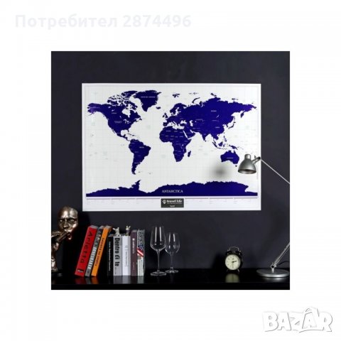 1503 Светеща скреч карта на Света за изтриване, снимка 2 - Други стоки за дома - 34640251